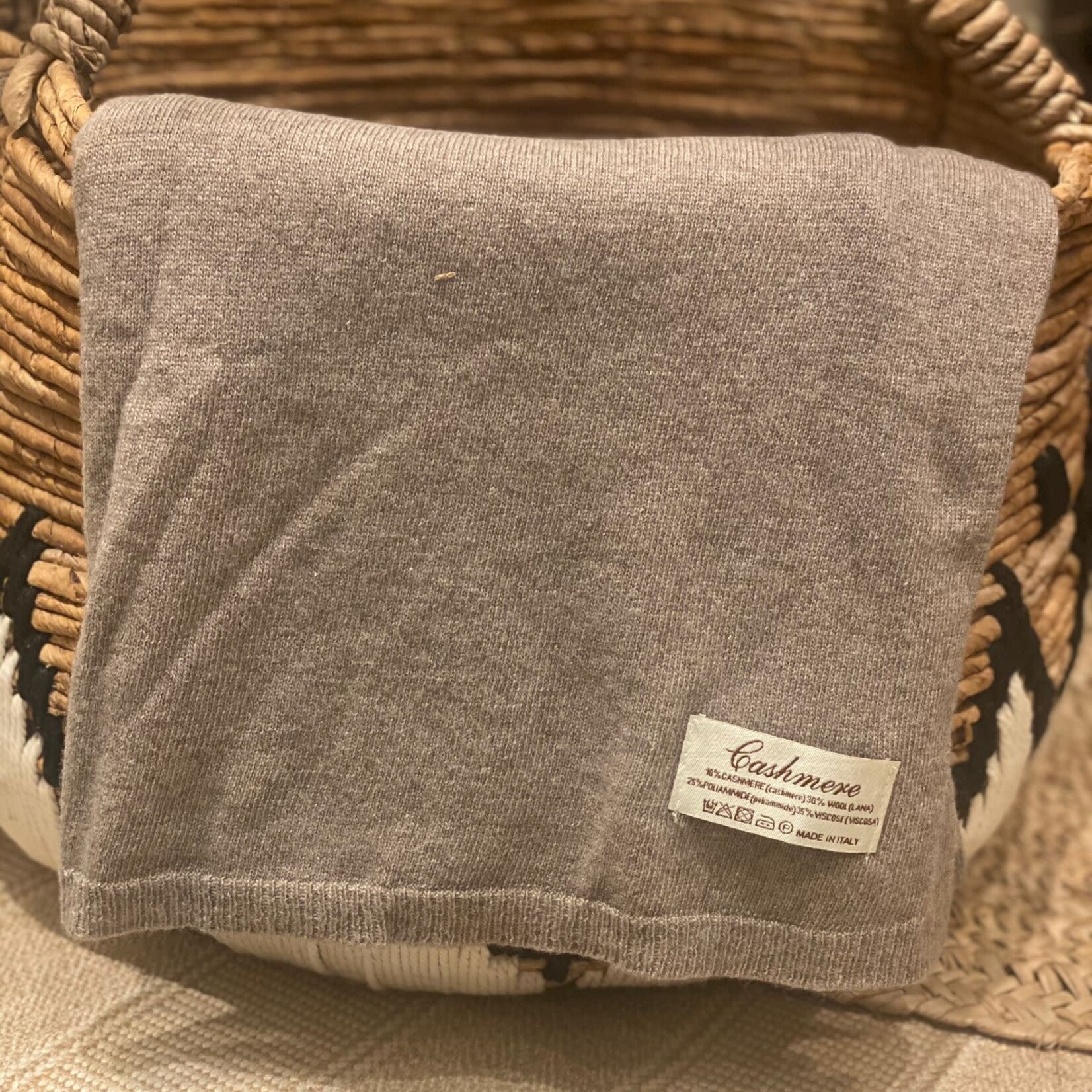 Cashmere Sjaal Donker Taupe
