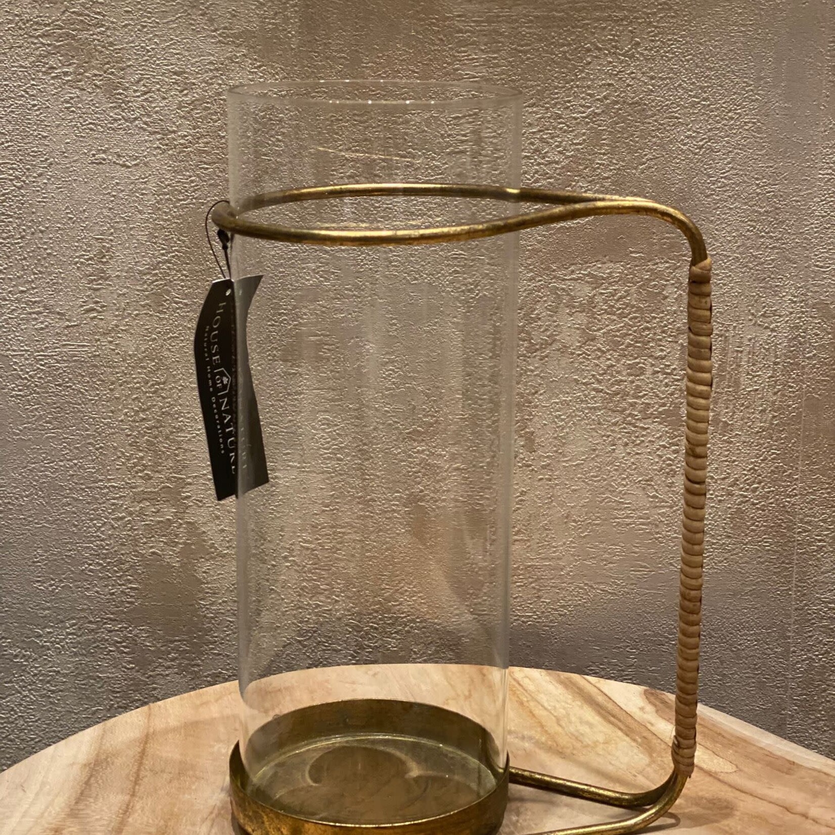Candle Holder Belfast 27cm Clear/Gold