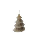 Deco Kaars Layer Tree/ kerstboom Taupe maat S