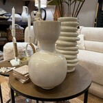 Lifestyle Benjamin - handgemaakte witte/creme bolle vaas