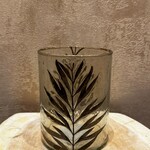 Vase Leaf Mosaic Clear Glass M