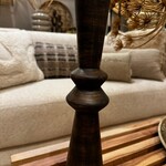 Donker bruine houten kandelaar 33cm