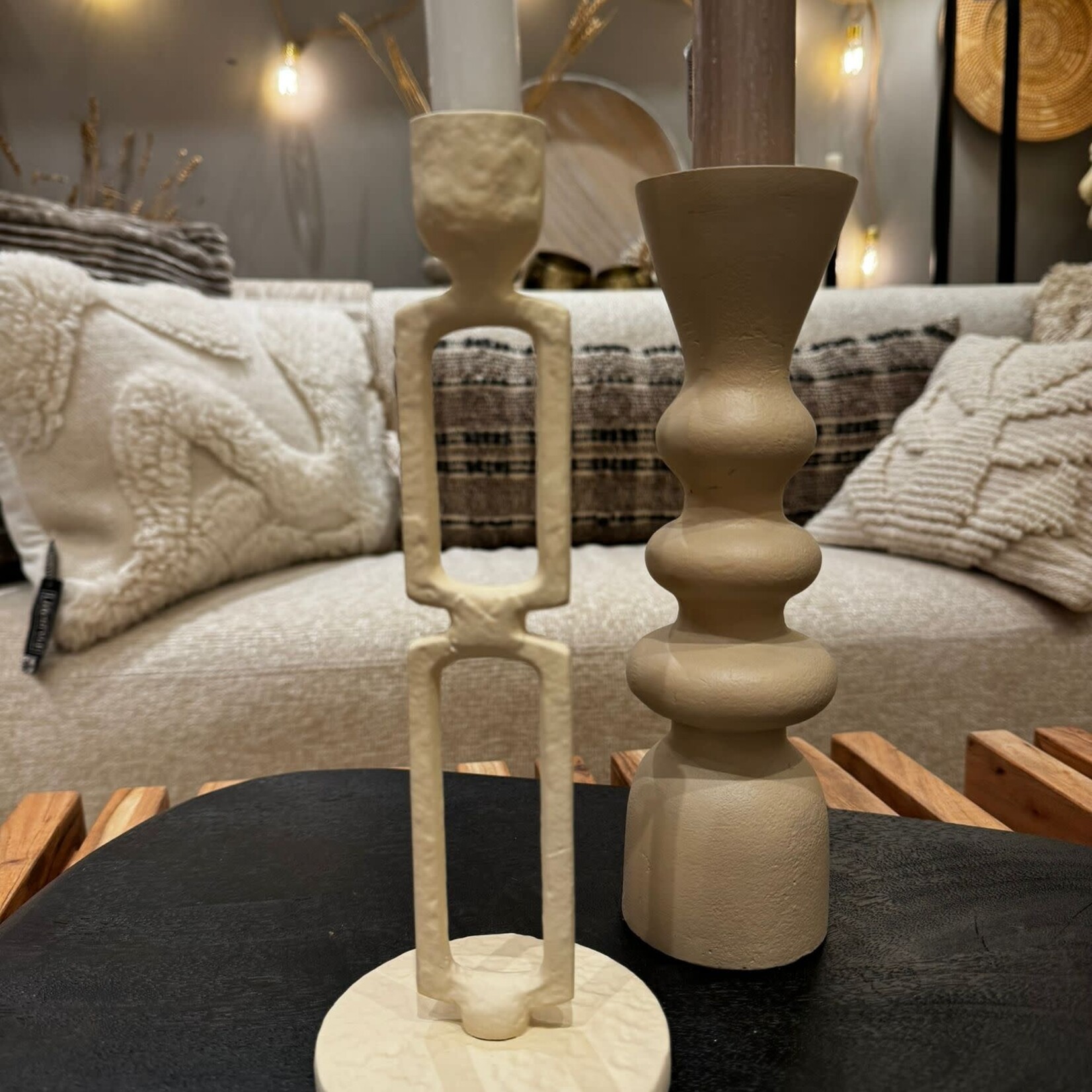Home Society Candle holder kandelaar Lola  wit