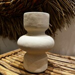 White sand vaas papier mache