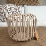 Windlicht off white metaal S