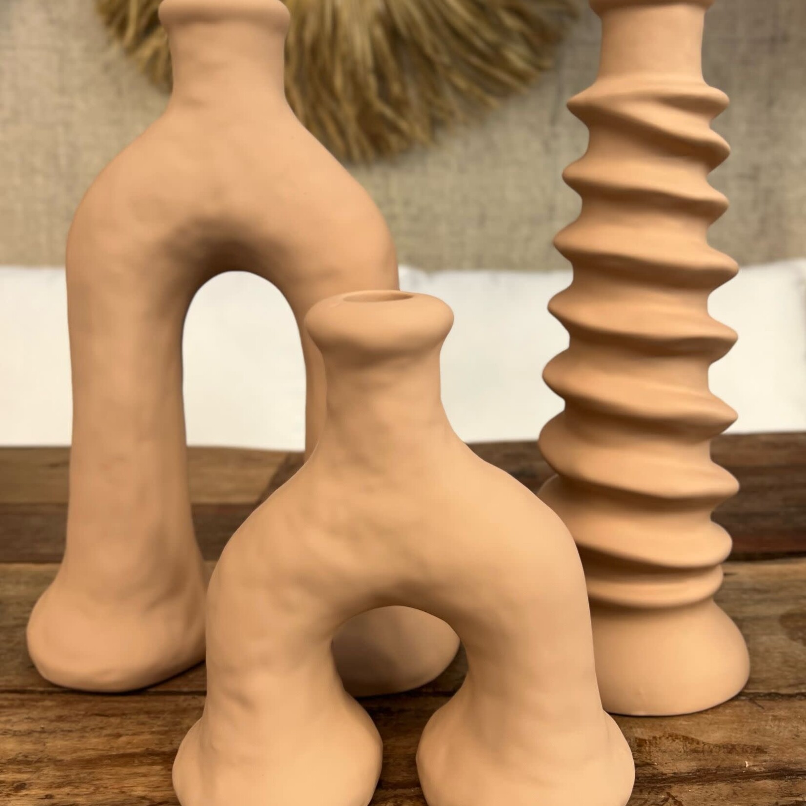 Keramieken Kandelaar Terracotta