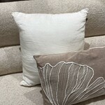 Wit linnen kussen 45x45