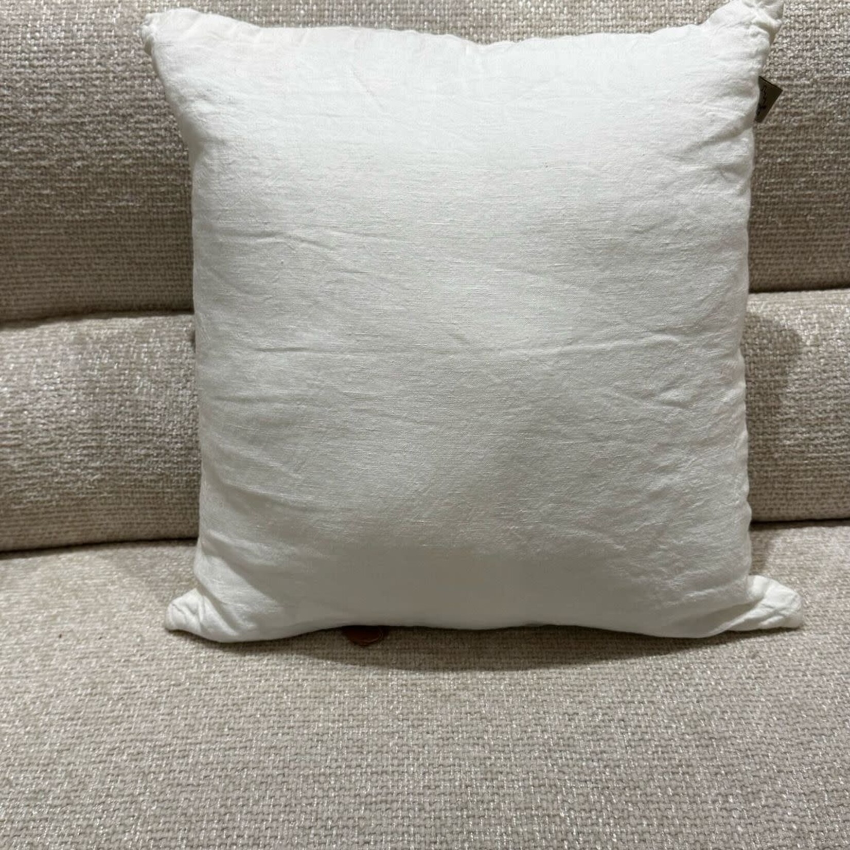 Wit linnen kussen 45x45