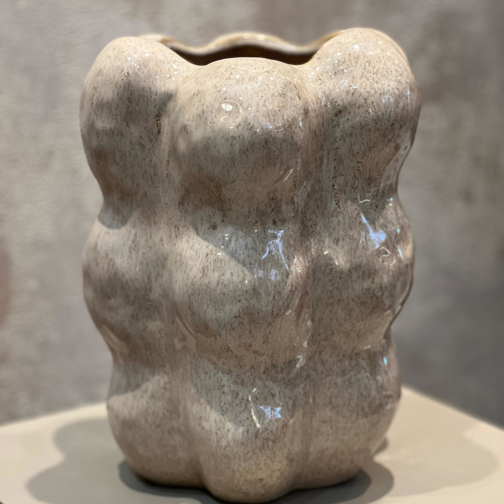 Vaas Keramiek Creme kleur  L