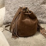 Silvie suede tas  bruin