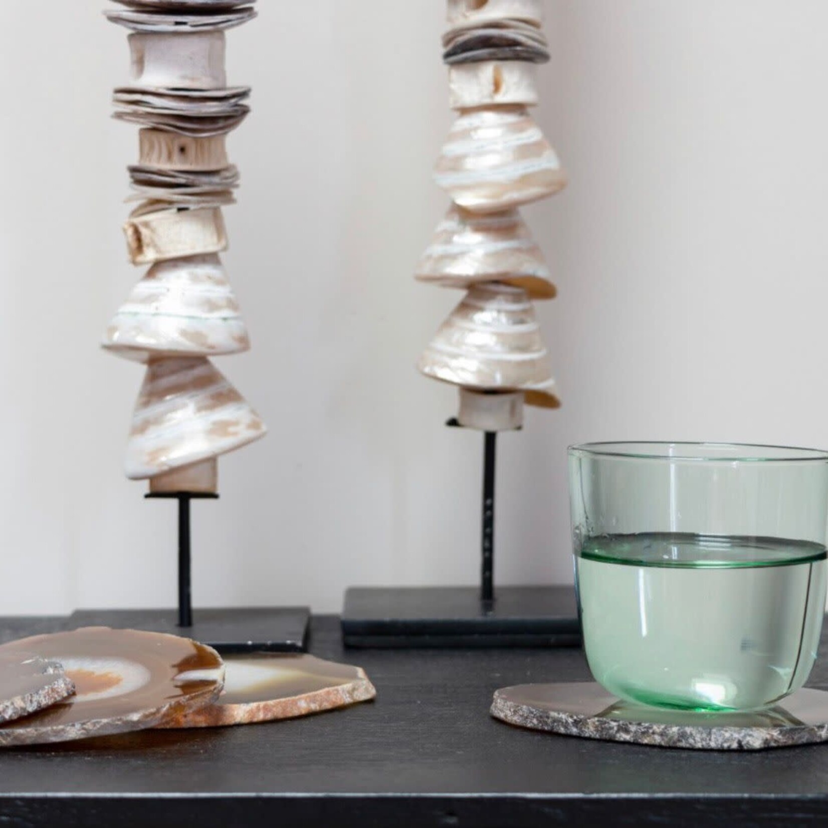 Onderzetter honing agaat steen