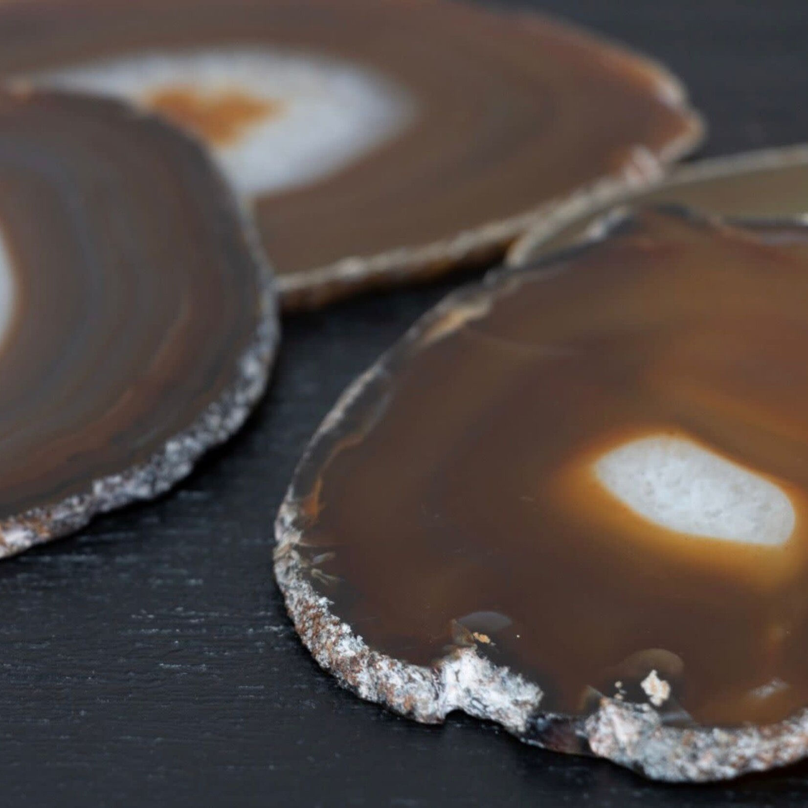 Onderzetter honing agaat steen