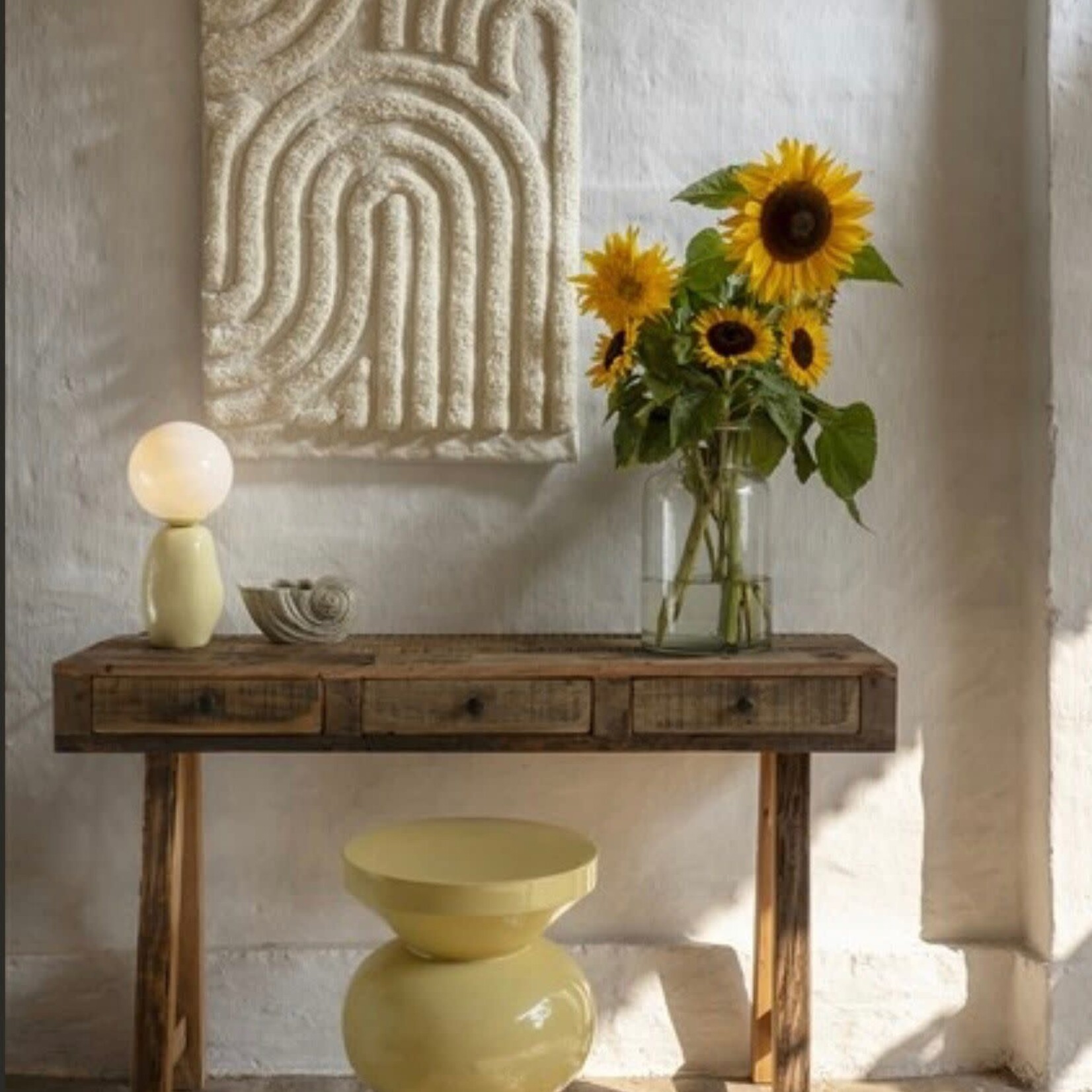 Madam Stoltz Tufted cotton runner