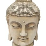 Boedha hoofd steen M 28,5 x 29 x 40 cm