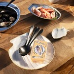 Madam Stoltz Stoneware sea shell tray L Madam Stoltz