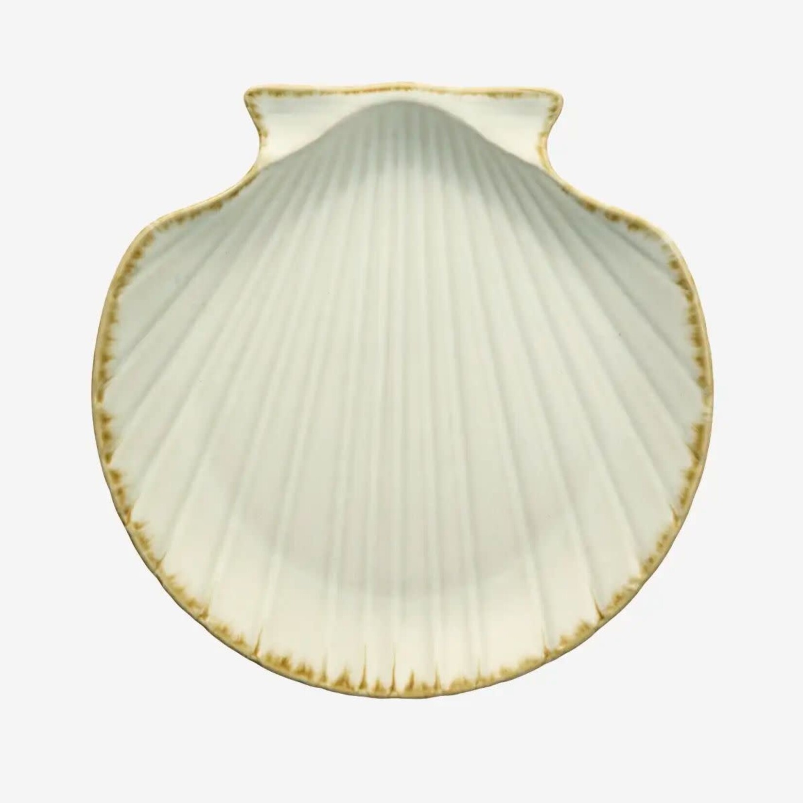 Madam Stoltz Stoneware sea shell tray L Madam Stoltz