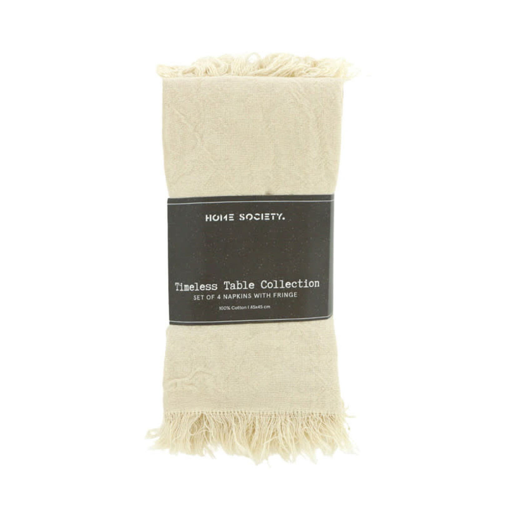Home Society Servetten Fringe Set 4
