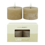 Home Society LED Mini Pillar Candles Core Recharge Set 2 LED