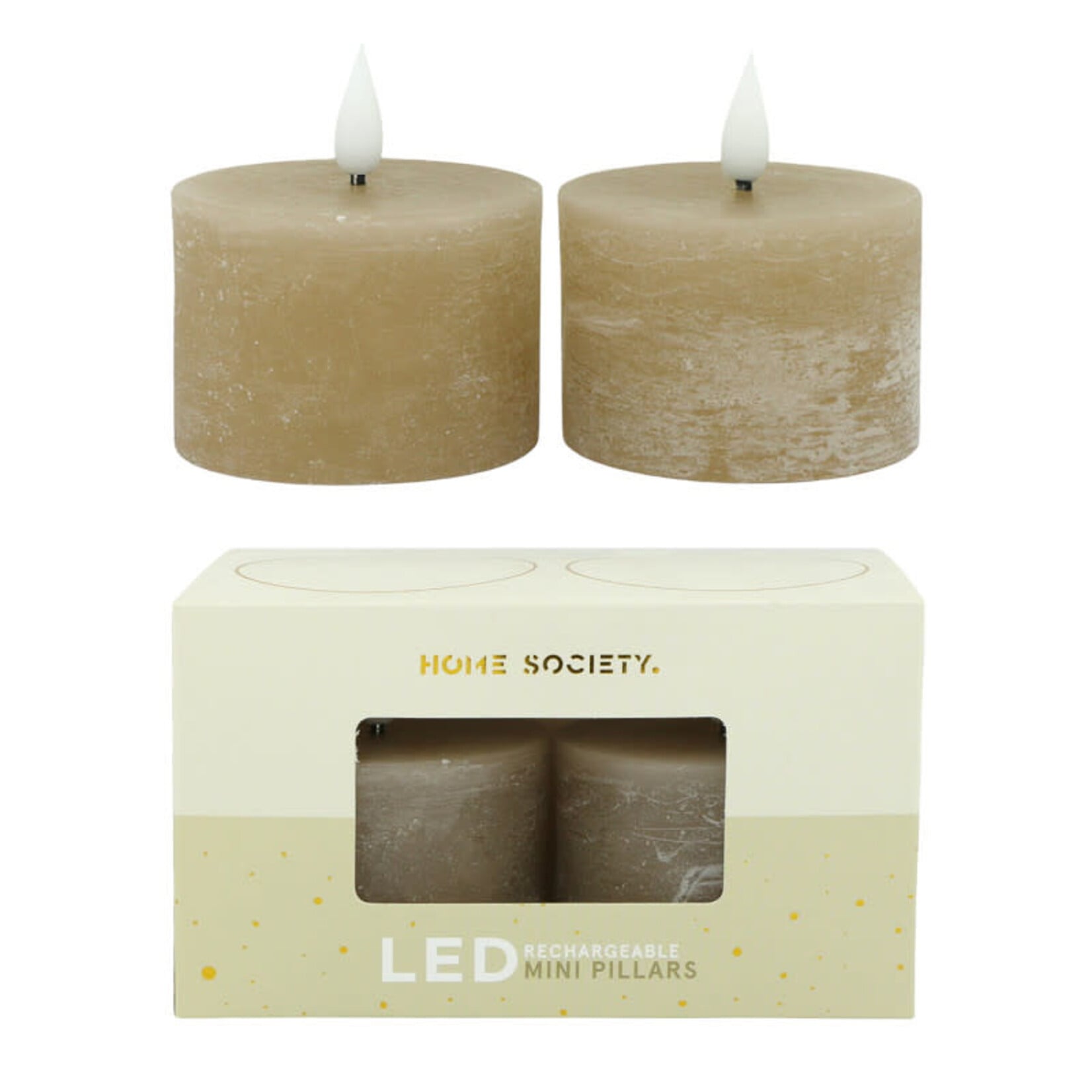 Home Society LED Mini Pillar Candles Core Recharge Set 2 LED
