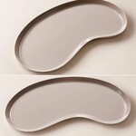 Metalen dienblad Kidney glossy sand