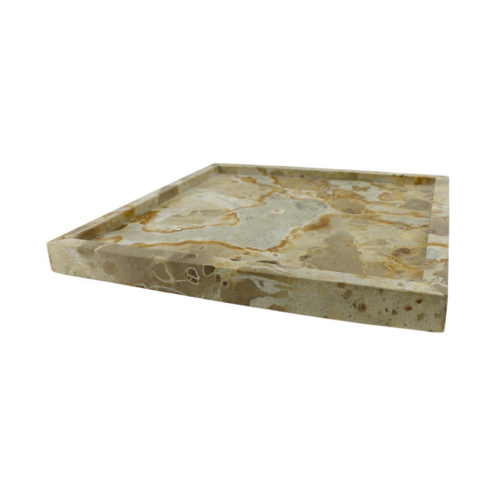 Home Society Tray Marble Tia L  Beige