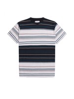 Woodbird Ranbo Stripe Tee White-Navy 2036-417