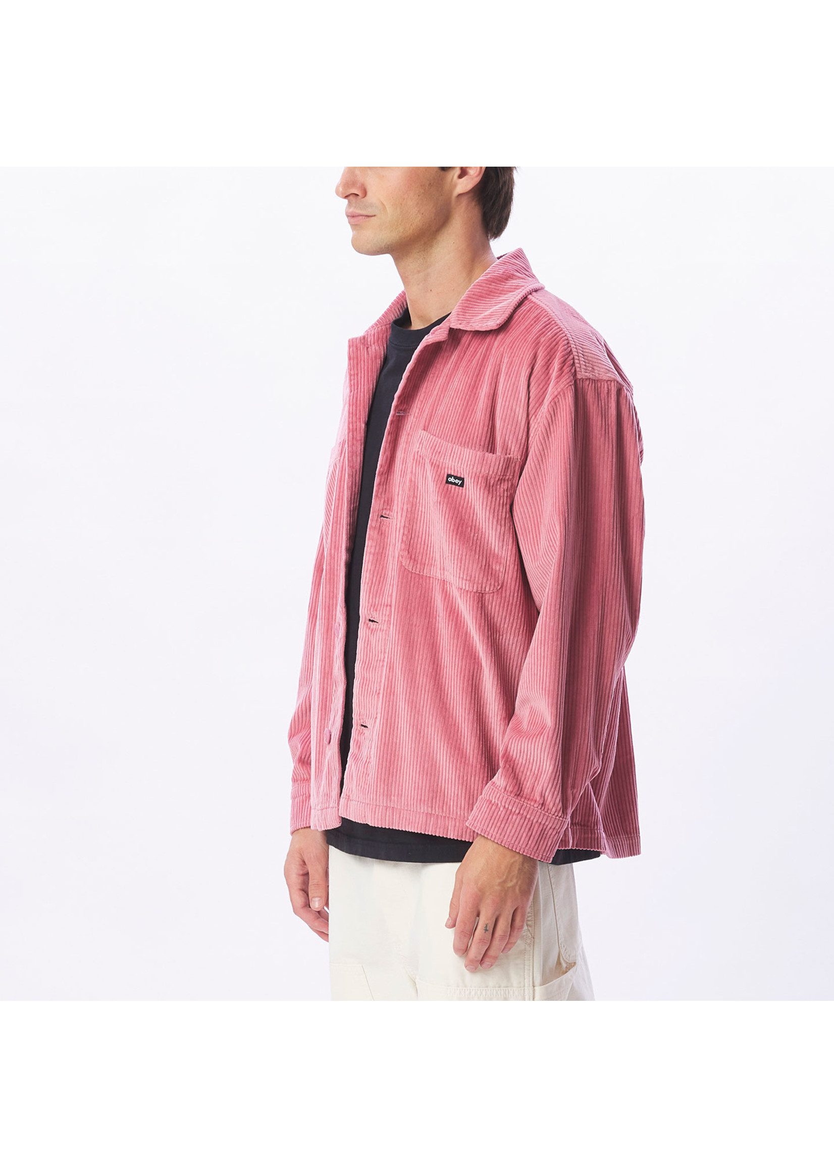 Obey Monte Cord Shirt Jacket Vintage Pink 121160043-PIN - Le Flux