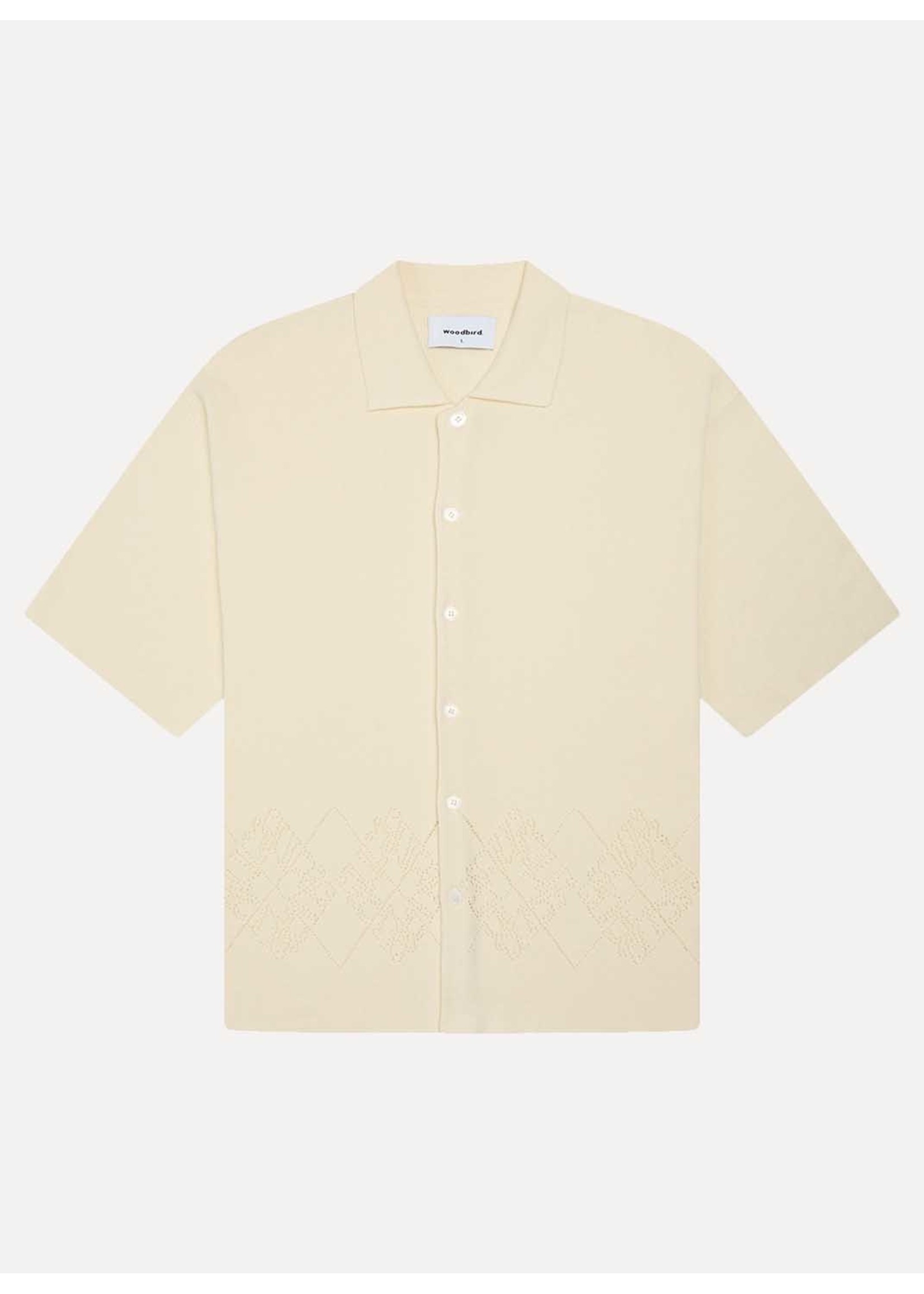 Woodbird Banks Knit Shirt Off White 2326-709