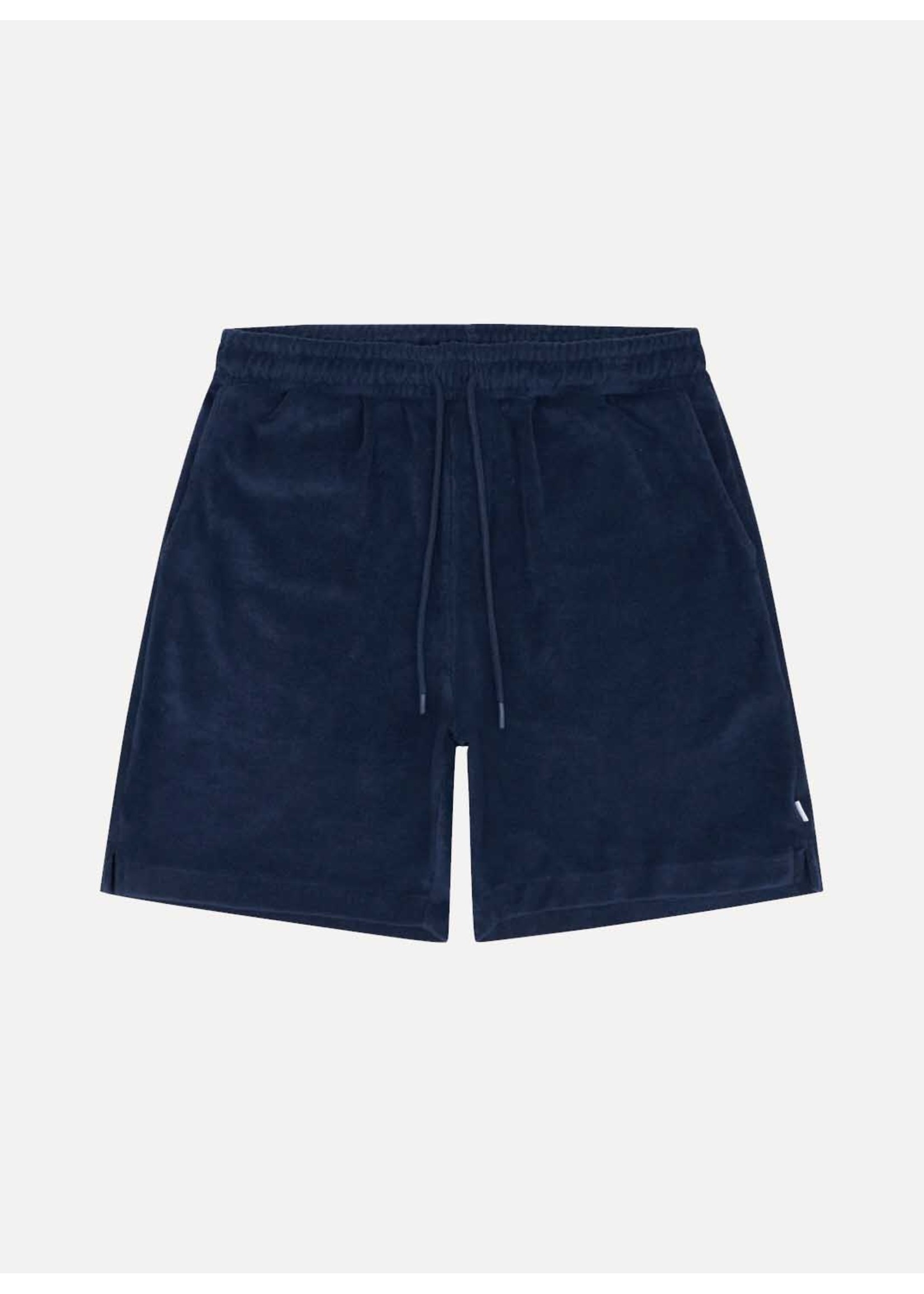 Woodbird Bommy Terry Shorts Navy 2216-356