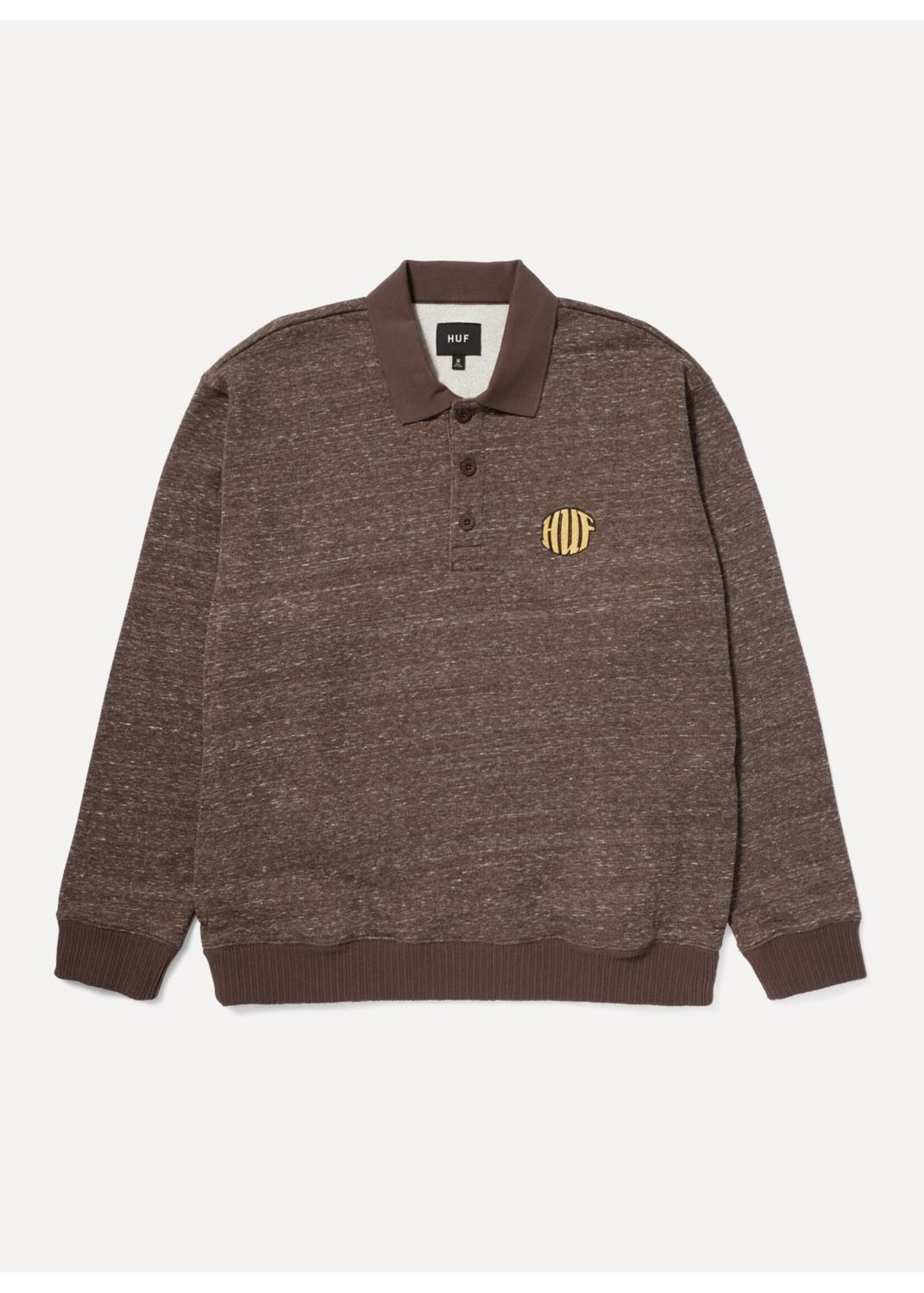 HUF Winston Polo Fleece Coffee FL00216-COFFE