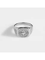 Northern Legacy Compass Signature Ring - Silver