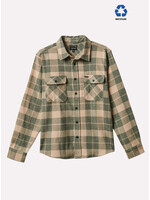 Brixton Bowery Stretch WR Flannel Trekking Green/Oatmilk 01364-TKGOM