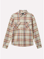 Brixton Bowery L/S Flannel White Smoke/Yellow/Casa Red 01213-WSYCR