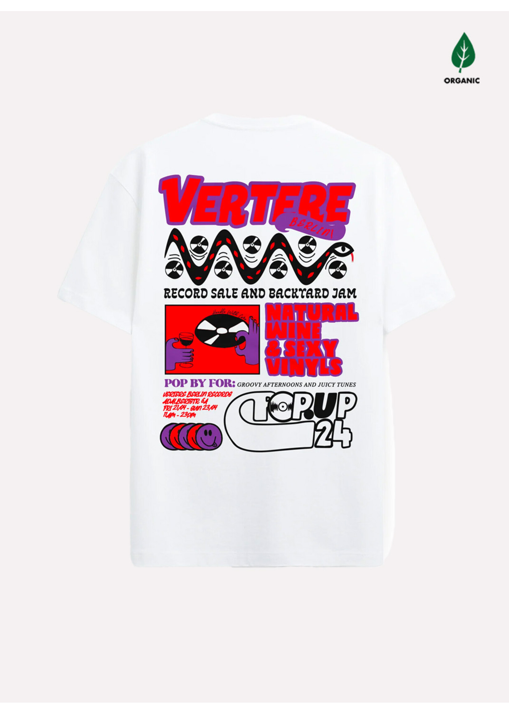 Vertere Berlin Record Sale T-shirt White VER-T225-WHT