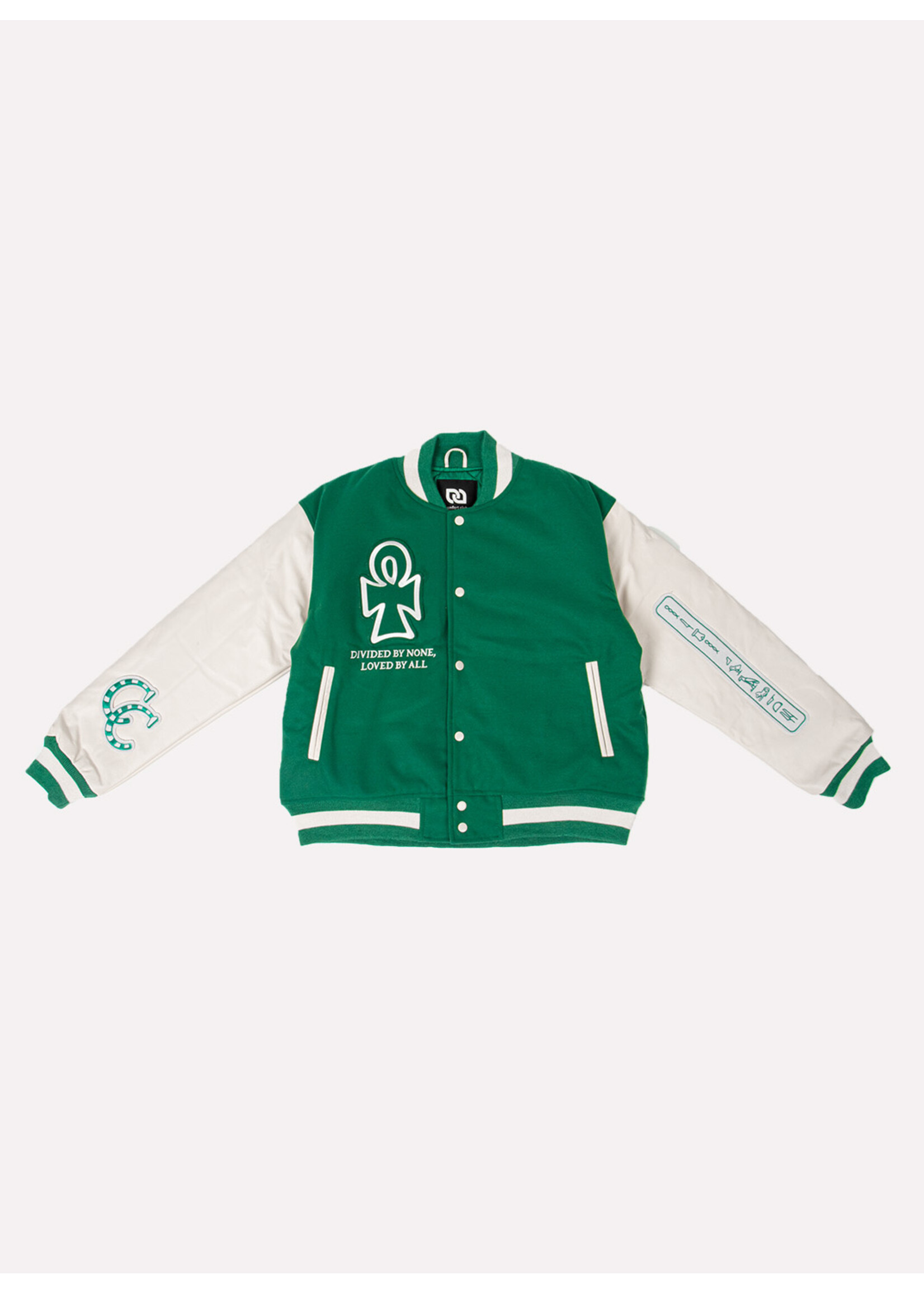 Comfort Club Ankh Of Life Varsity Jacket Emerald Green CC-44001