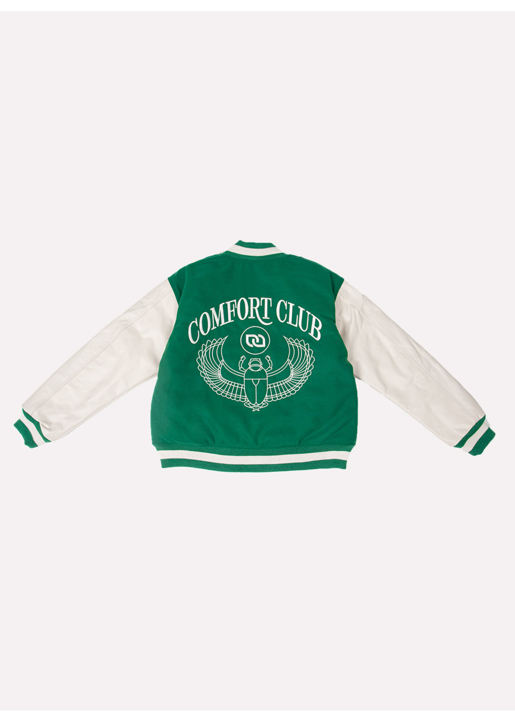 Comfort Club Ankh Of Life Varsity Jacket Emerald Green CC-44001