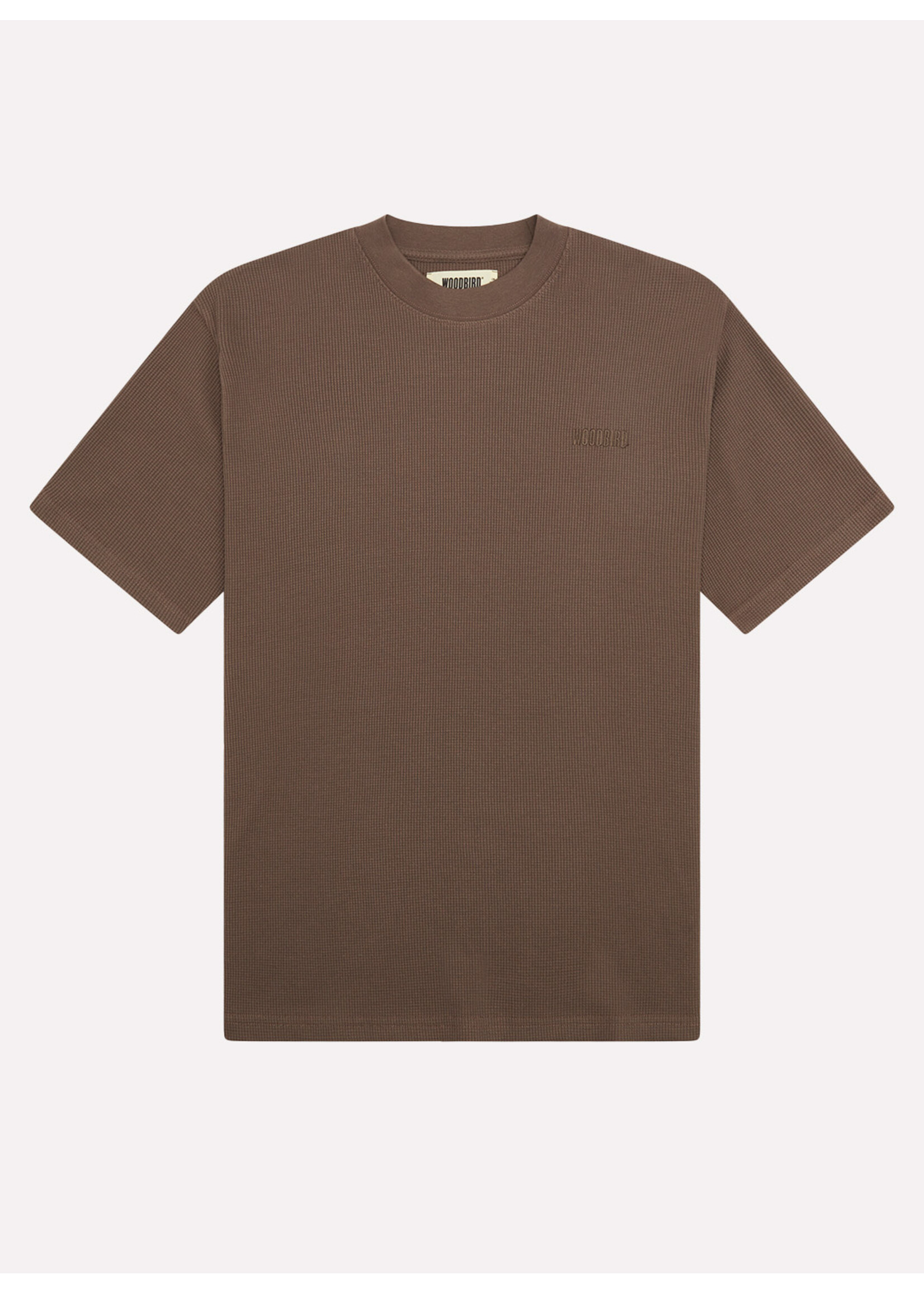 Woodbird WBBaine Waffle Tee Brown 2416-412