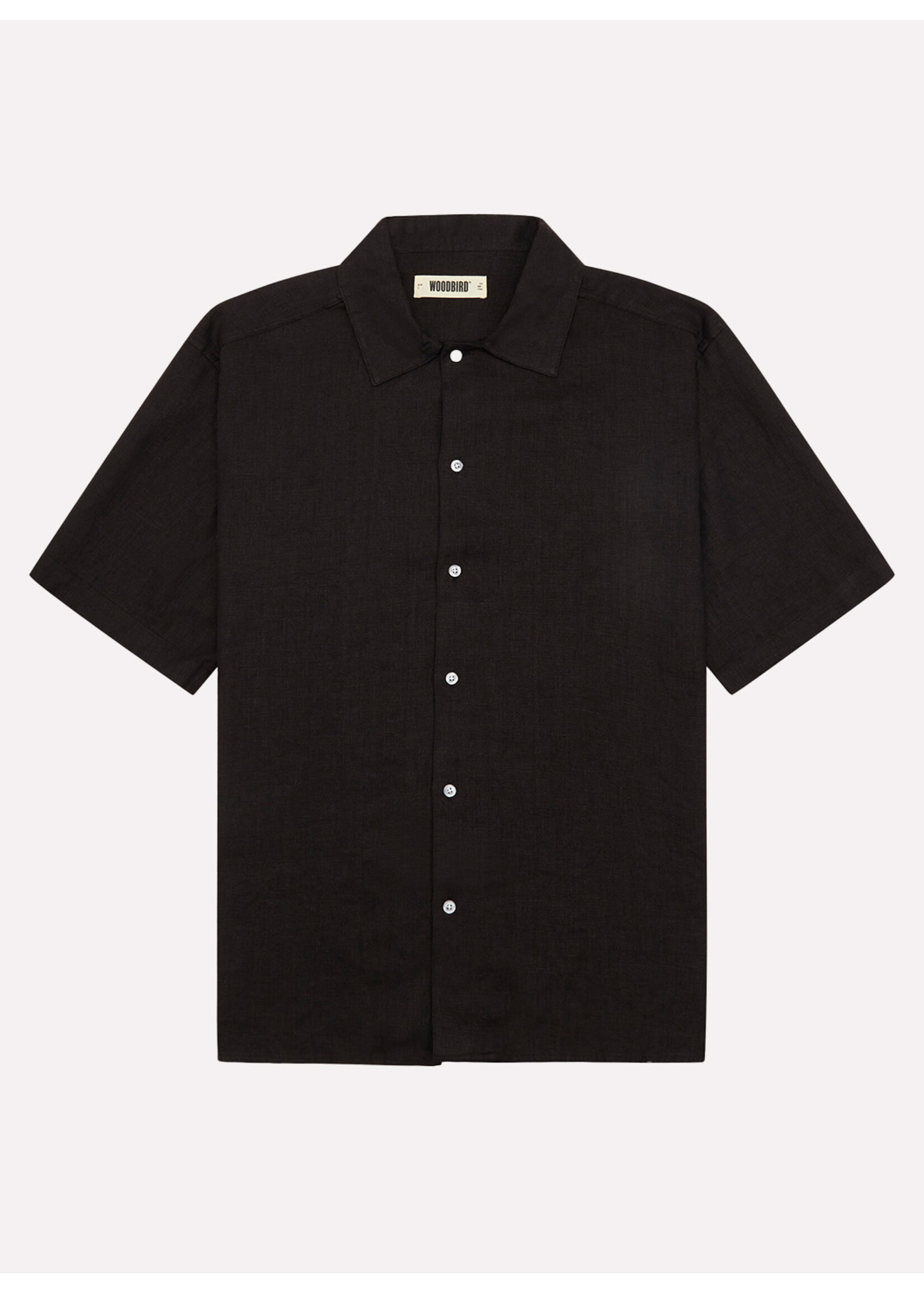 Woodbird WBBanks Linen Shirt Black 2416-722