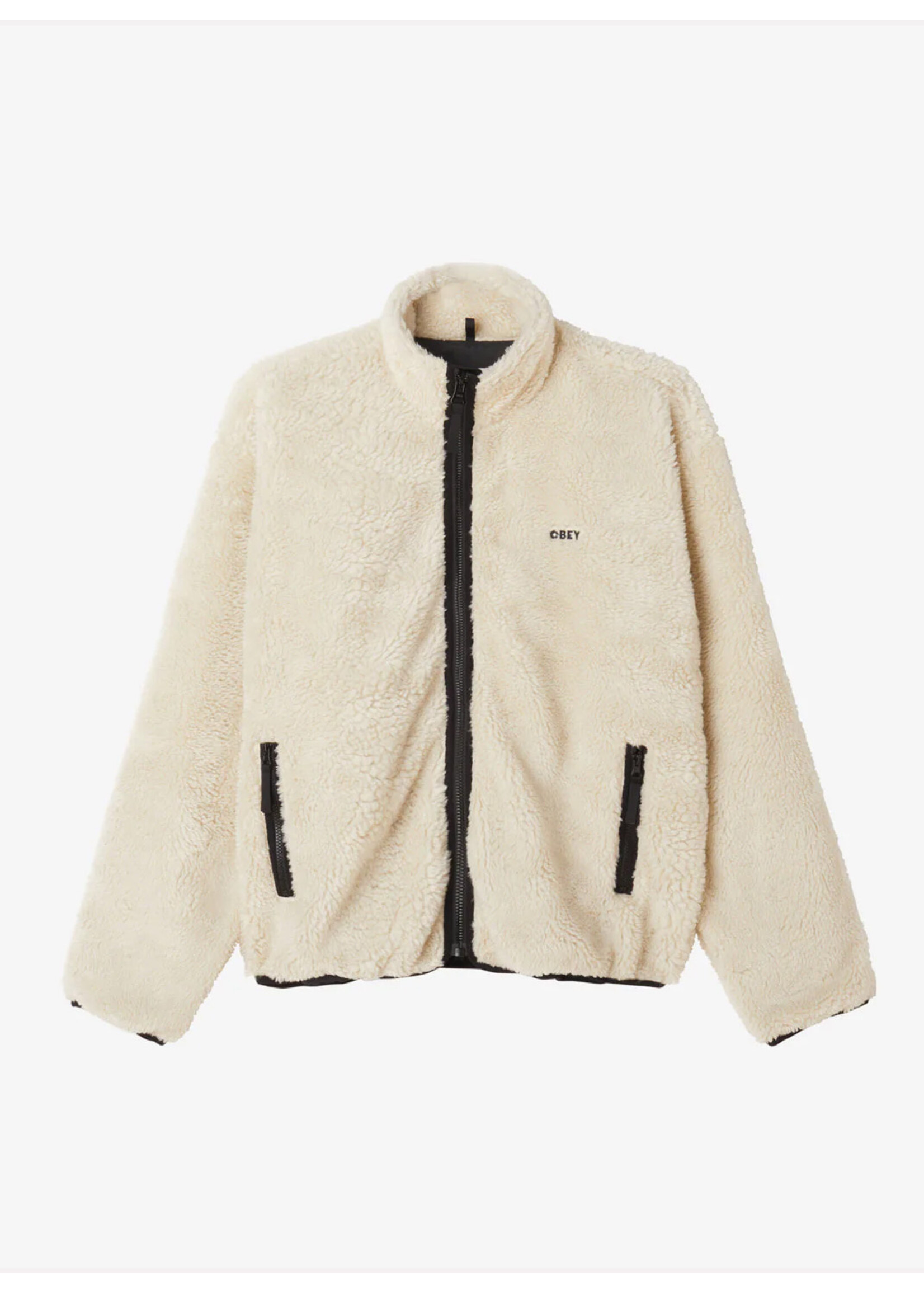 Obey Icon Face Sherpa Jacket Unbleached 121800564-UBL