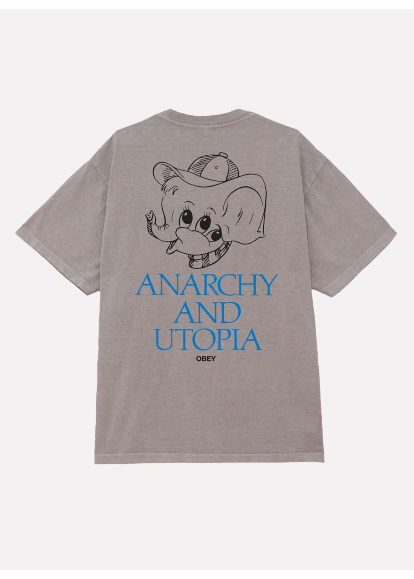 Obey Obey Anarchy & Utopia Heavy Tee Pigment Silver Grey 167924098-SIG