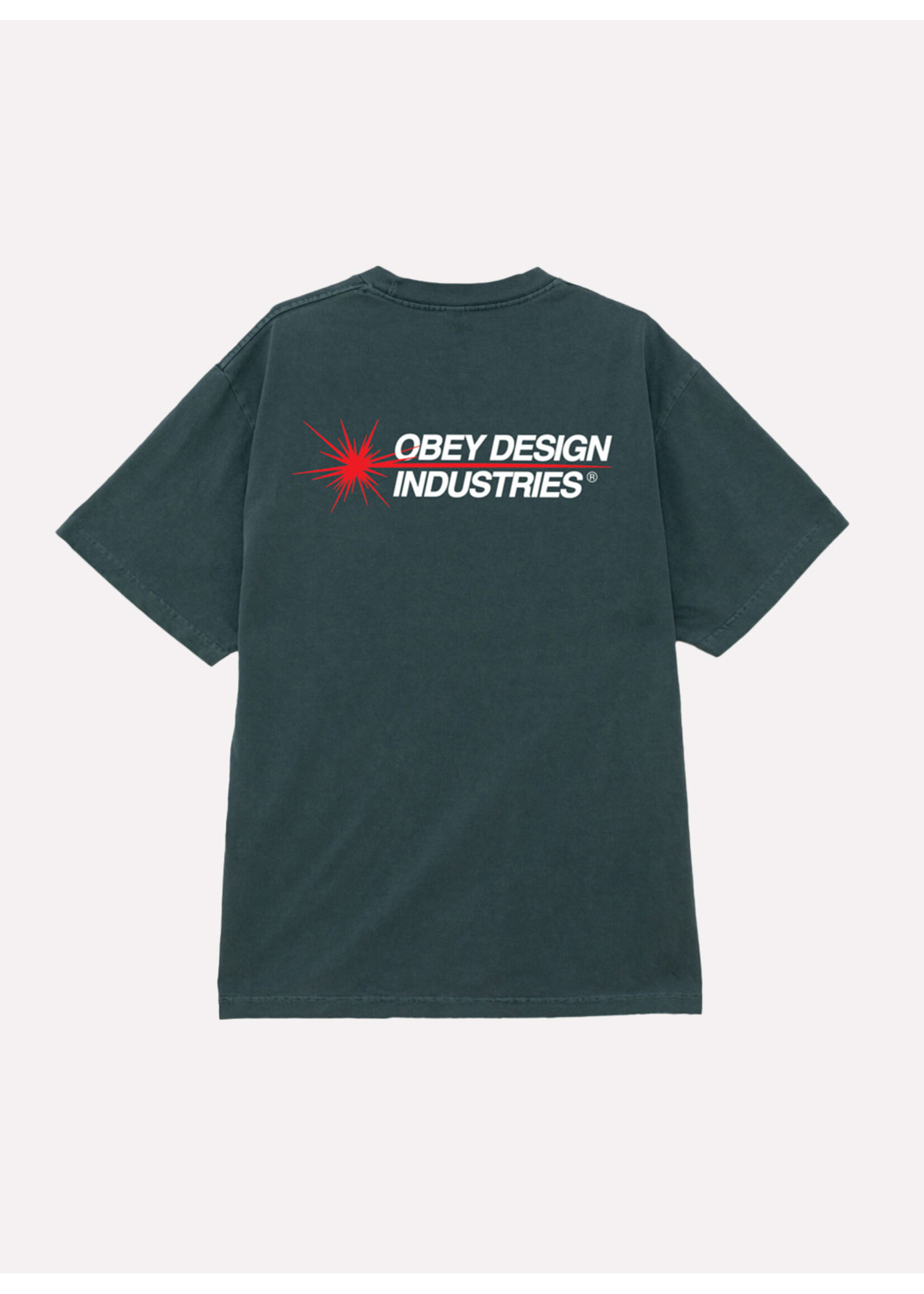 Obey Obey Design Industries Heavy Tee Pigment Rain Forest  167924101-RFR