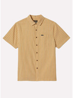 Brixton Cru Oxford Stripes S/S Wvn Curry/Ivy green Stripe 01442-CRIGS