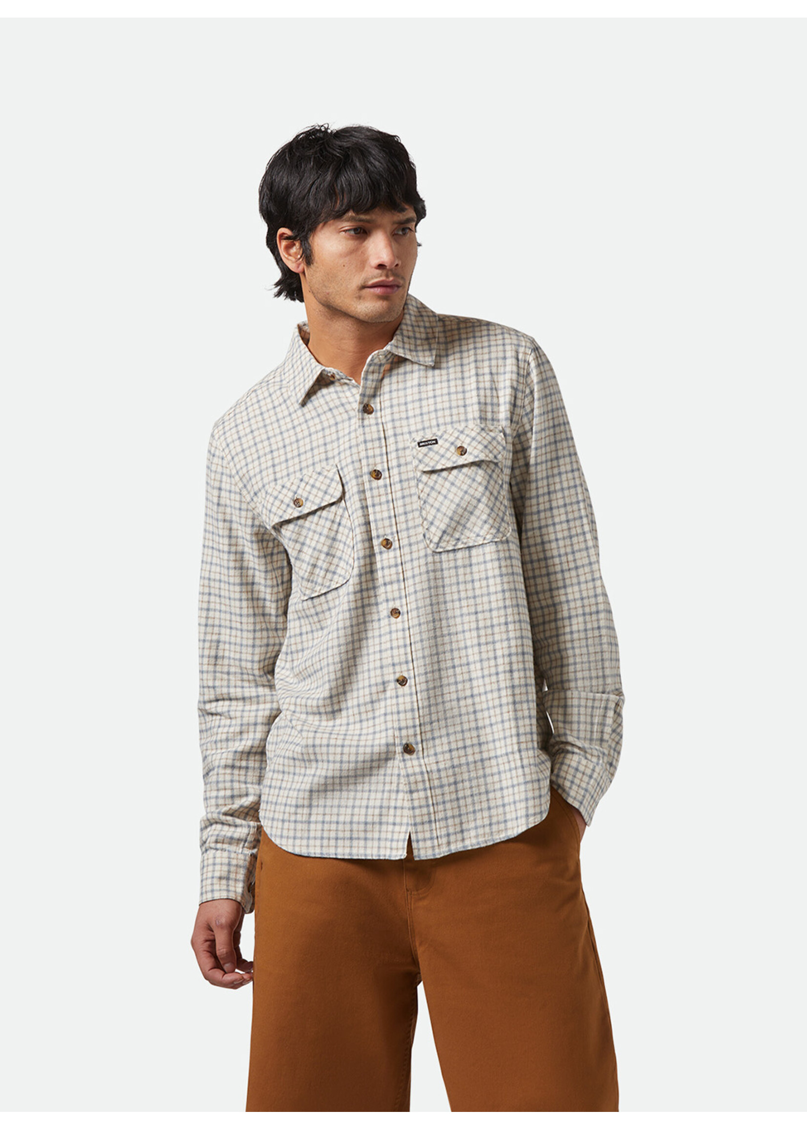 Brixton Bowery LW Ultra Flannel Whitecap/Basalt 01391-WTCBS