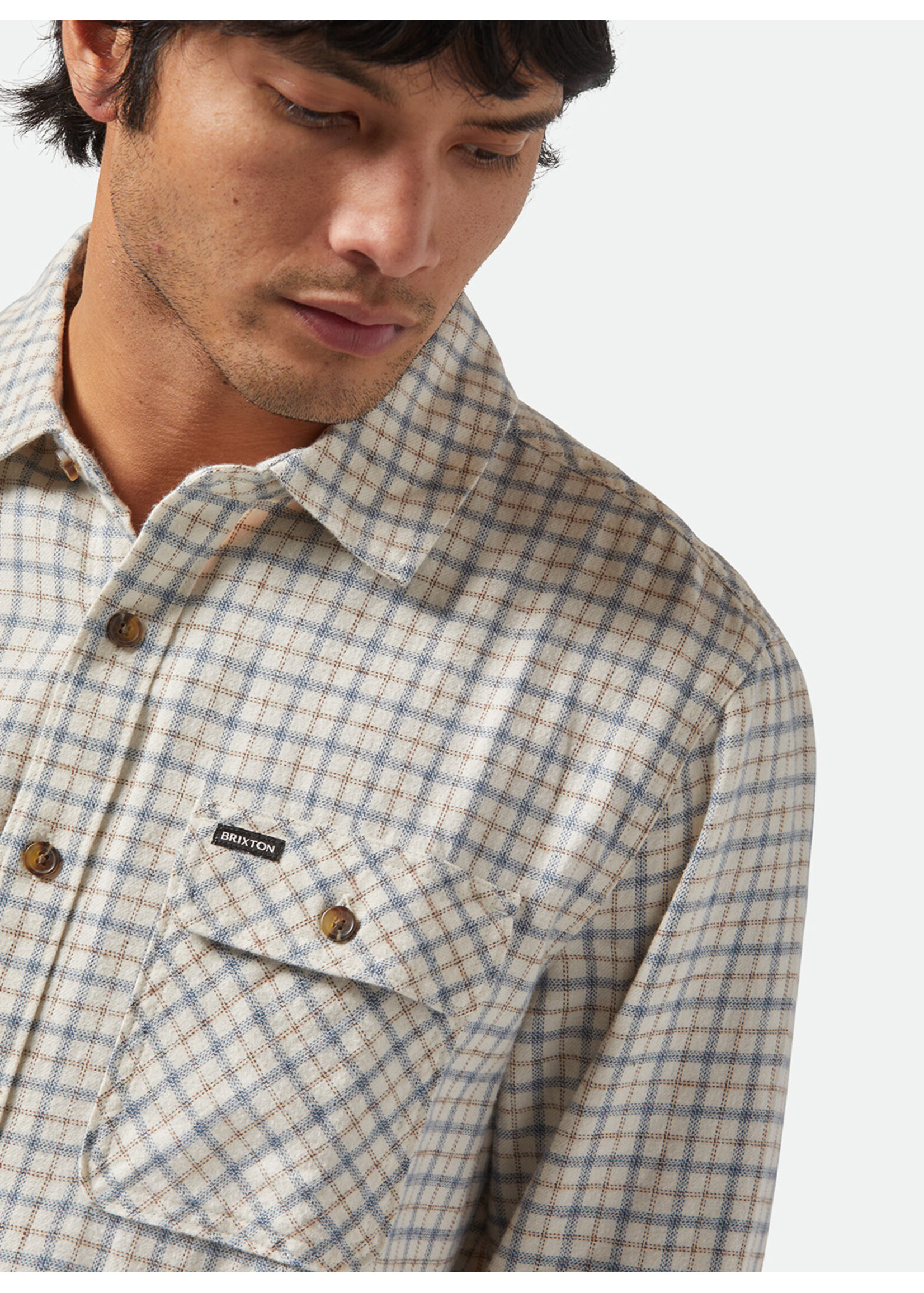 Brixton Bowery LW Ultra Flannel Whitecap/Basalt 01391-WTCBS