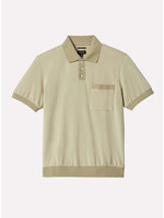 Brixton Weekend Herringbone S/S Polo Whitecap/Elm 22808-WHCEL