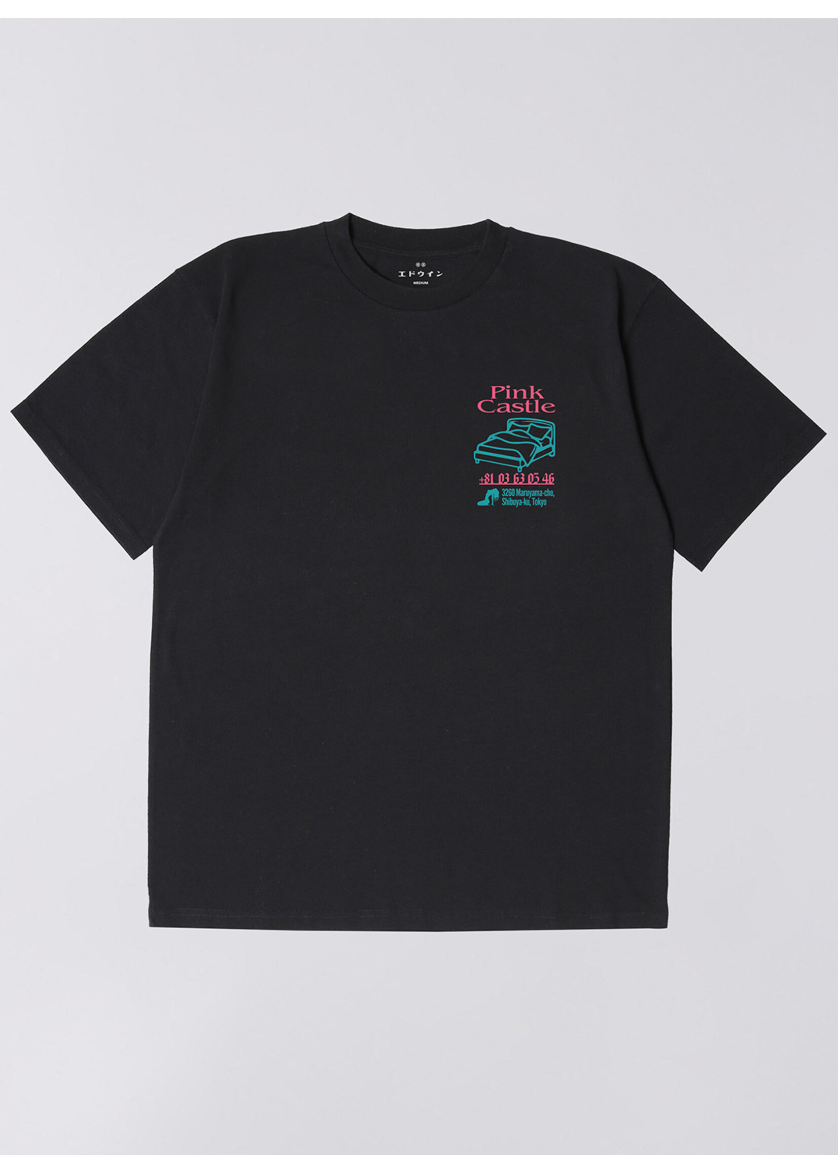 Edwin Pink Castle T-shirt Black I036397
