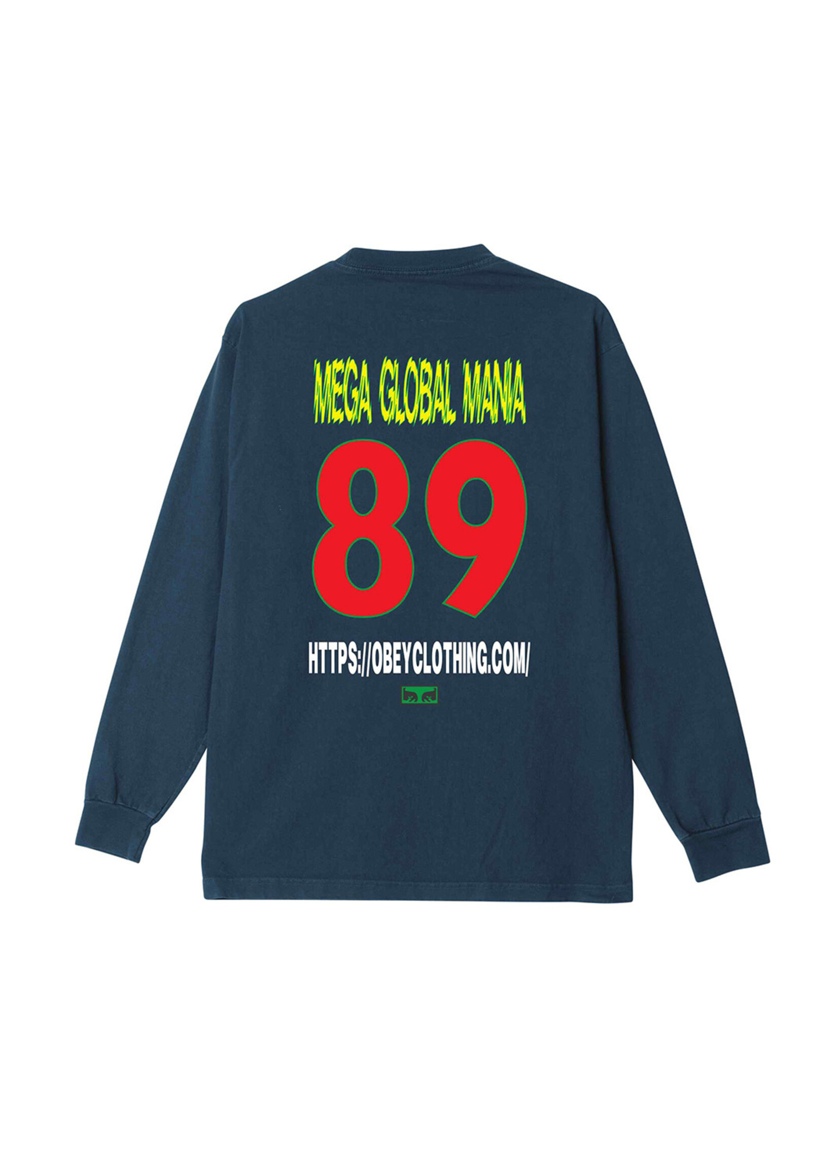Obey Obey Mega Global Mania Longsleeve Pigment Dark Denim 168004211-DDEN