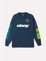 Obey Obey Mega Global Mania Longsleeve Pigment Dark Denim 168004211-DDEN