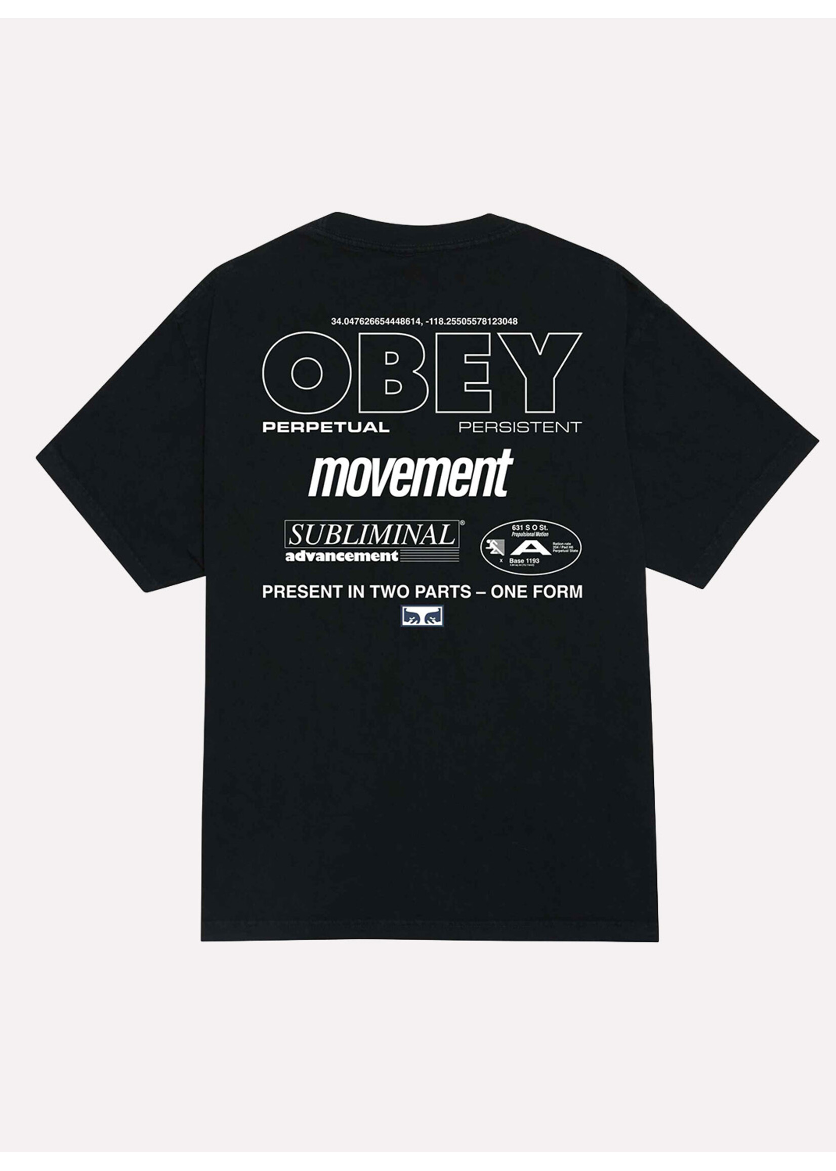 Obey Obey Persistant Movement Heavy Tee Pigment True Vintage Black 167924207-PTB