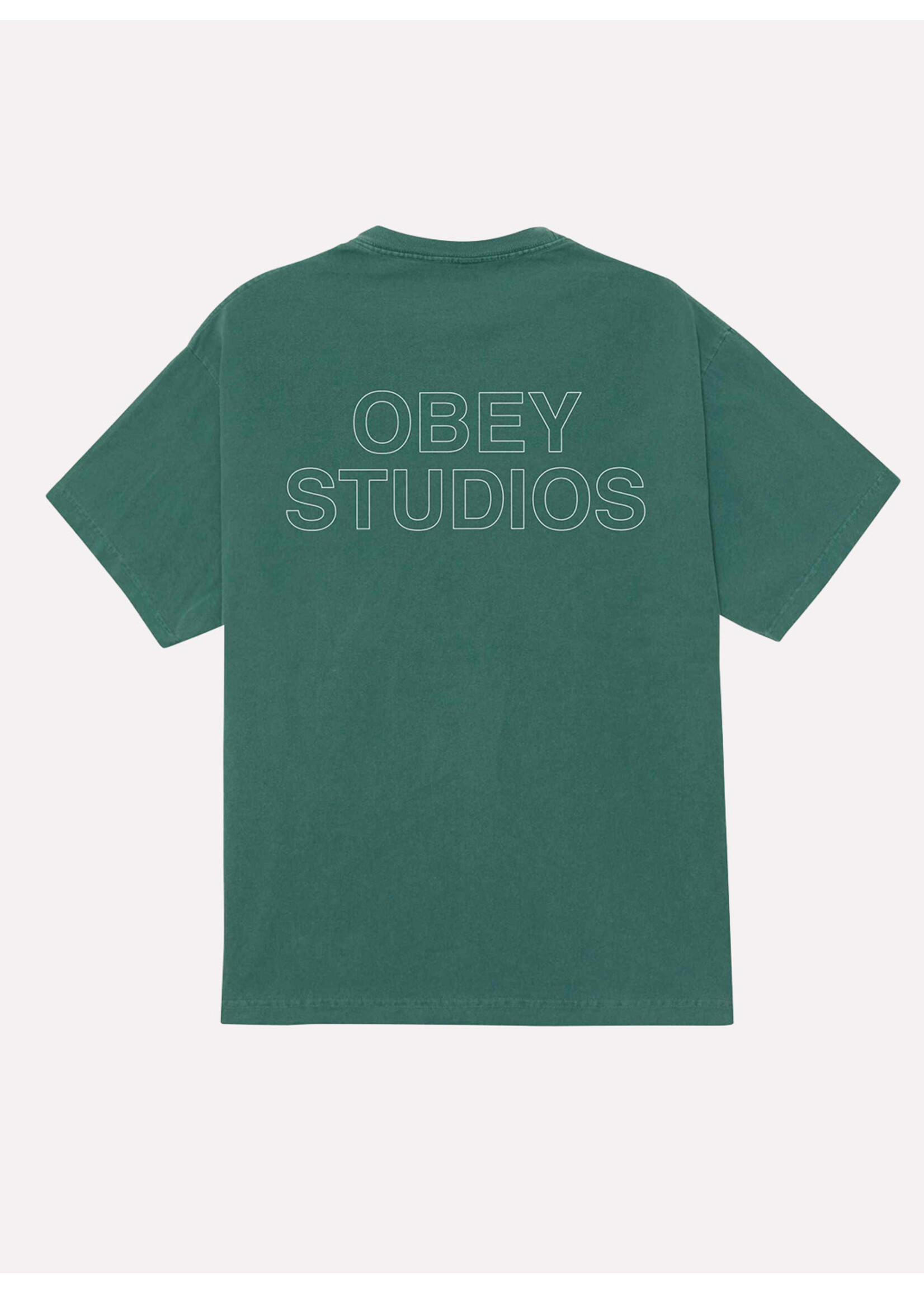 Obey Obey Studios Outline Heavy Tee Rain Forest 167924095-RFR